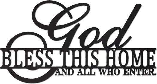 God Bless This Home Wall Decor Rustic Metal Home Sign for Farmhouse Entryway Living Room Kitchen Dining Room Decor