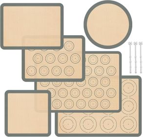 Silicone Baking Mat Set of 6, Silicone Mats for Baking, Baking Sheets Non Stick for Macaron, Cookie, Pizza, Bread and Pastry, Baking Supplies for Oven