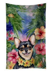 Chihuahua Luau Kitchen Towel Dish Cloths Guest Hand Towel Decorative Bathroom Towel for Face,Tea, Dishcloth, Kitchen and Bath