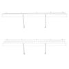 Wire Shelf Kit, 4 ft, Set of 2, Wall Mounted Wire Shelves, Heavy-Duty Carbon Steel Hanging Shelf, Floating Wall Storage Shelves with Dip Coating