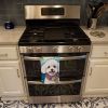 Bichon Frise Luau Kitchen Towel Dish Cloths Guest Hand Towel Decorative Bathroom Towel for Face,Tea, Dishcloth, Kitchen and Bath