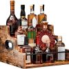 Modern Farmhouse Bar Cabinet with Wine Rack, Multi Tier Storage Organizer for Wine Bottles, Liquor, Coffee Syrups and Kitchen Supplies
