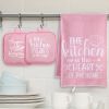 6 Pcs Kitchen Decor Accessories Set Farmhouse Towels Pot Holders Oven Mitts Set 2 Dish Towels 2 Potholders 2 Cooking Mittens Oven Glove for Christmas