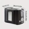 (FST-MBJ-110V)2 Slice Toaster, Quick & Even Results Every Time, Wide Slots Fit Any Size Bread Drop-Down Crumb Tray for Easy Clean Up, Stainless Steel