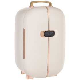 Portable Skincare Fridge with LED Display, 12L Mini Fridge for Beauty, Makeup and Cosmetics, Small Refrigerator Cooler for Bedroom, Home Office, (Option: White-320x305x500 mm)