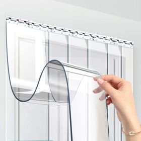 PVC Strip Door Curtain 7.87Inch Width 1.5mm Thickness 3Pcs Set Cold Air Isolation Dustproof Energy Saving Plastic Door Screen For Warehouse Garag (Option: 110inch)