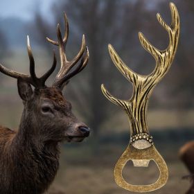 Deer Antler Bottle Opener Is A Small Tool Suitable For Various Parties And Gatherings Used To Open Beer, Wine, Juice, For Bars, Restaurants, Part (Option: Bronze KPQ0805)