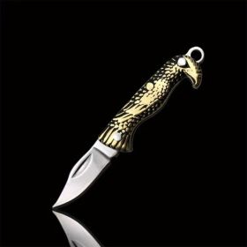 Yellow Dragon Pattern Mini Knife (Option: Knife)