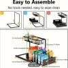 1/2pcs kitchen rack for sink organization and storage, under sink organization, sliding pull-out cabinet organization rack, metal sliding drawer