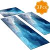 Three-piece kitchen rug set, non-slip and washable, abstract pattern kitchen hallway rug, soft and comfortable, suitable for sinks, floors, entrances