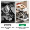 Pull Out Pots And Pans Organizer Under Cabinet With 8 Adjustable Dividers Rustproof Carbon Steel Sliding Pots Holder For Kitchen Cookware Bakeware Pot