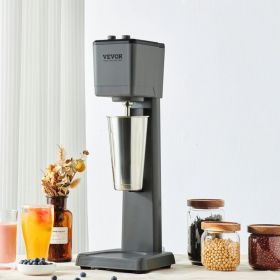 Milkshake Maker Machine, 375W Commercial Milk Shake Maker Mixer, Single Head Drink Mixer Blender Machine, 3-Speed Milkshake Blender With 27.7oz S (Option: Grey)