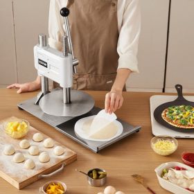 9.5 In Manual Pizza Dough Press Machine Pizza Pastry Sheeter Stainless Steel (Option: Silver)